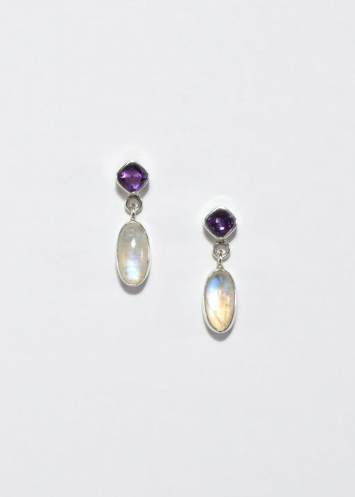 Moonstone Amethyst Earrings