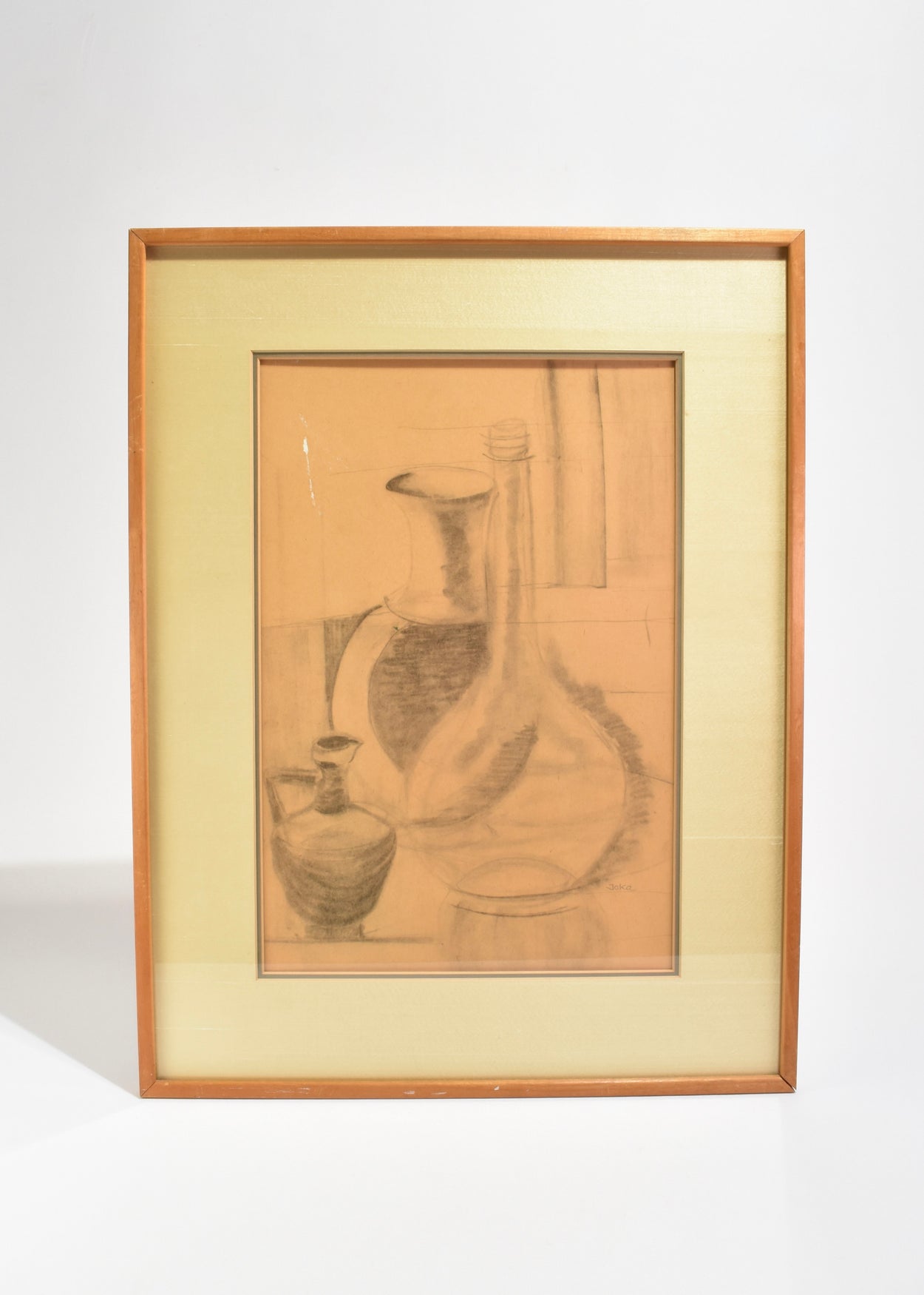 Charcoal Still Life, Framed