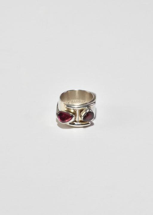 Abstract Tourmaline Ruby Ring