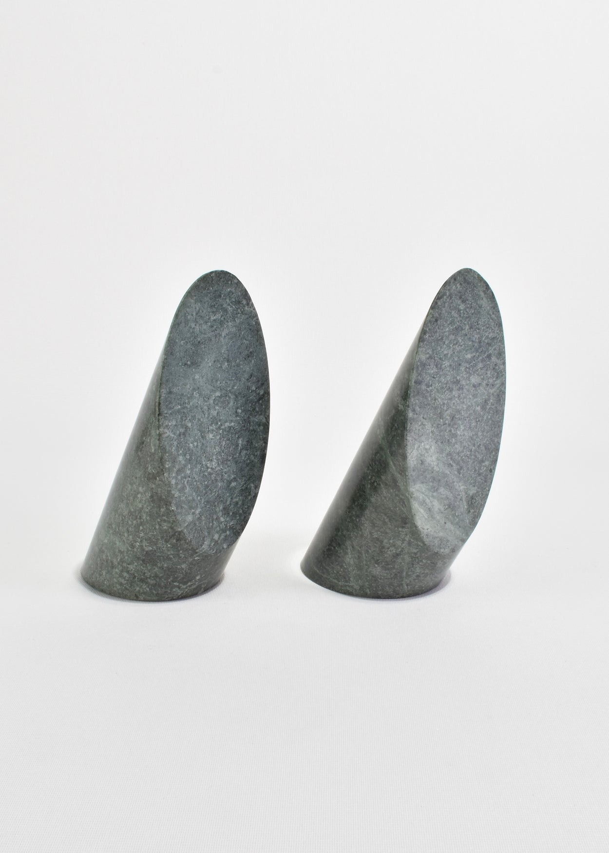 Green Slanted Stone Bookends