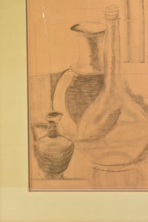 Charcoal Still Life, Framed