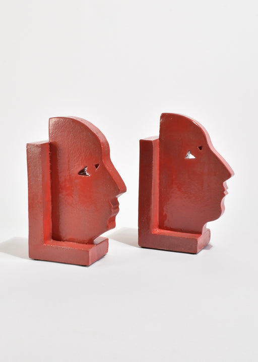 Profile Bookends in Red