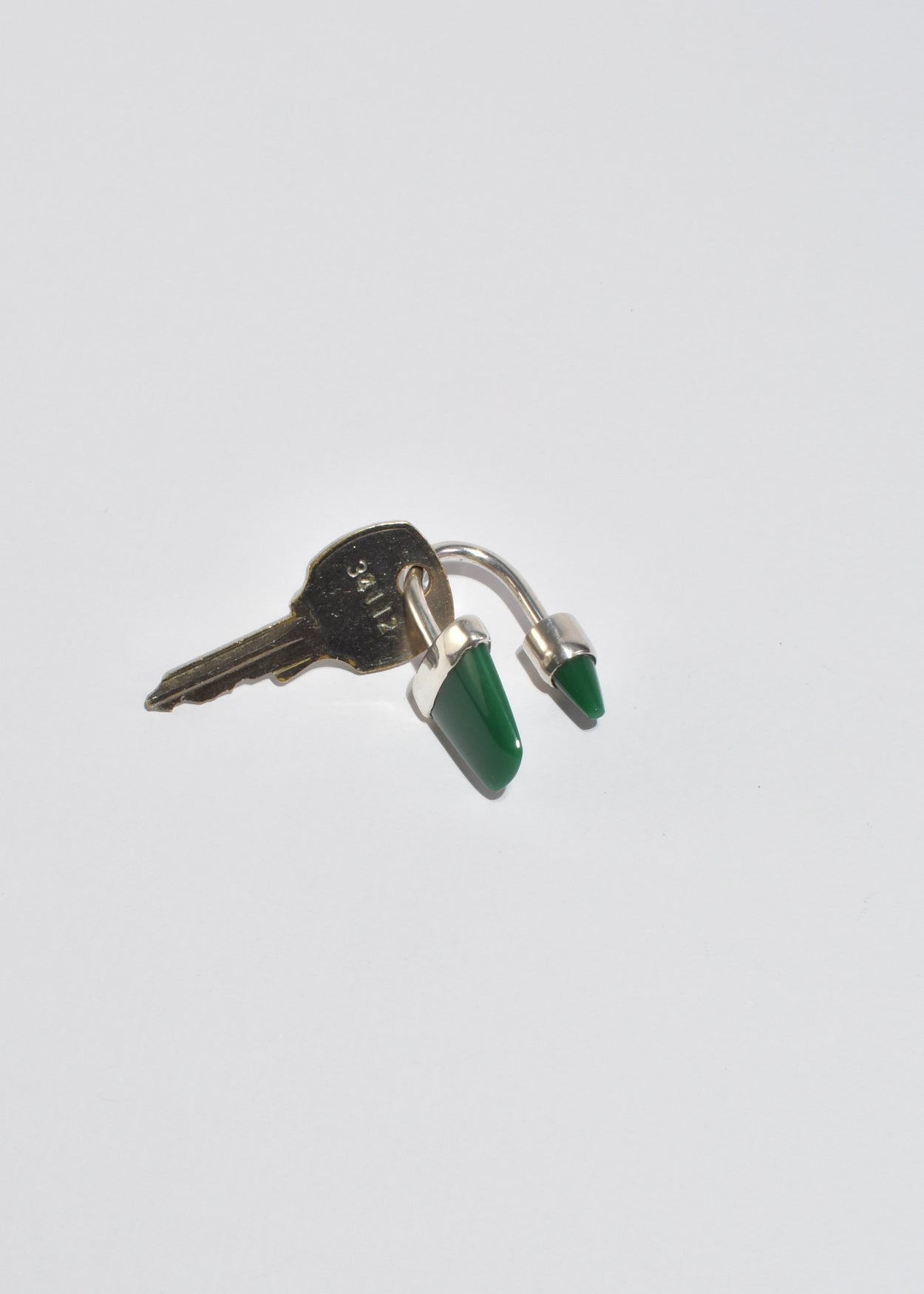 Green Onyx Key Ring