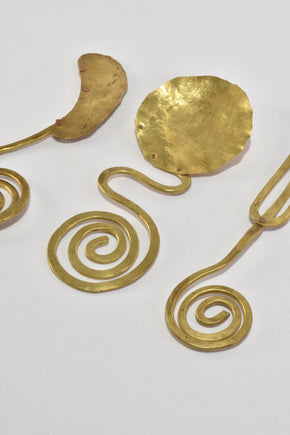 Spiral Brass Serving Set