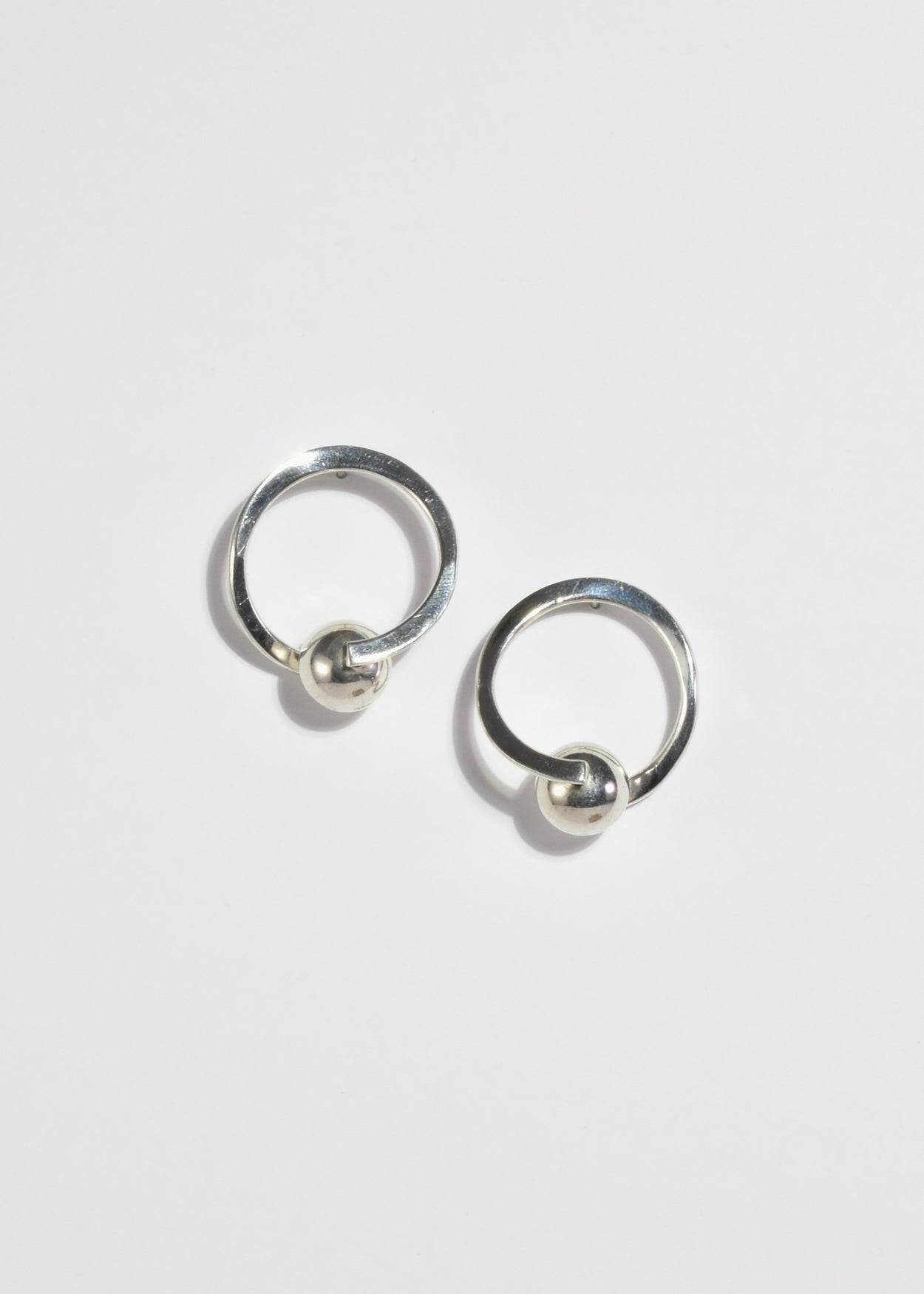 Silver Sphere Earrings