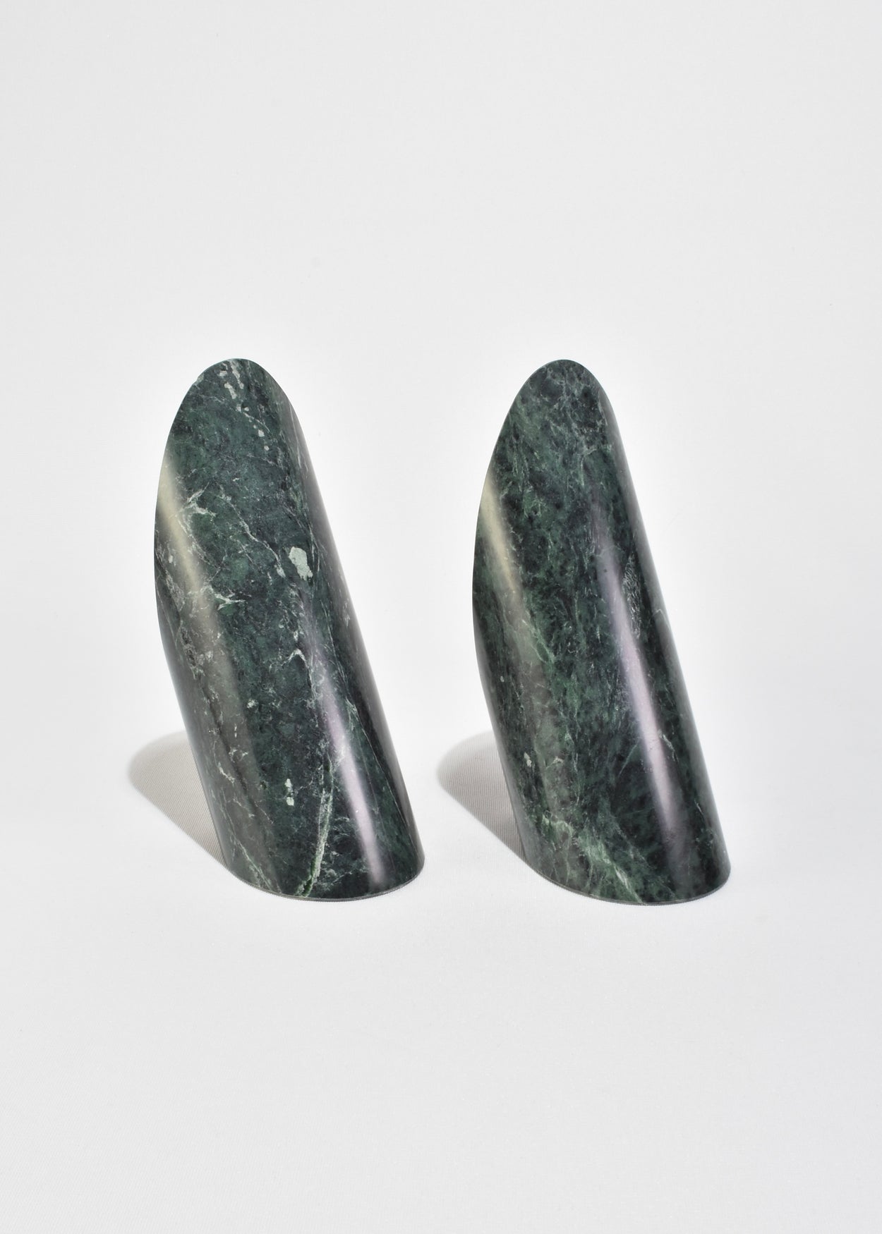 Green Slanted Stone Bookends