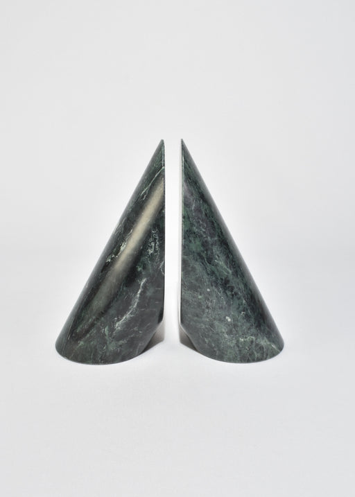 Green Slanted Stone Bookends