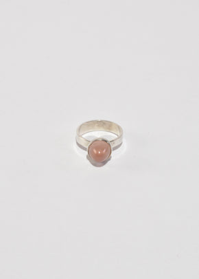 Silver Rose Quartz Ring