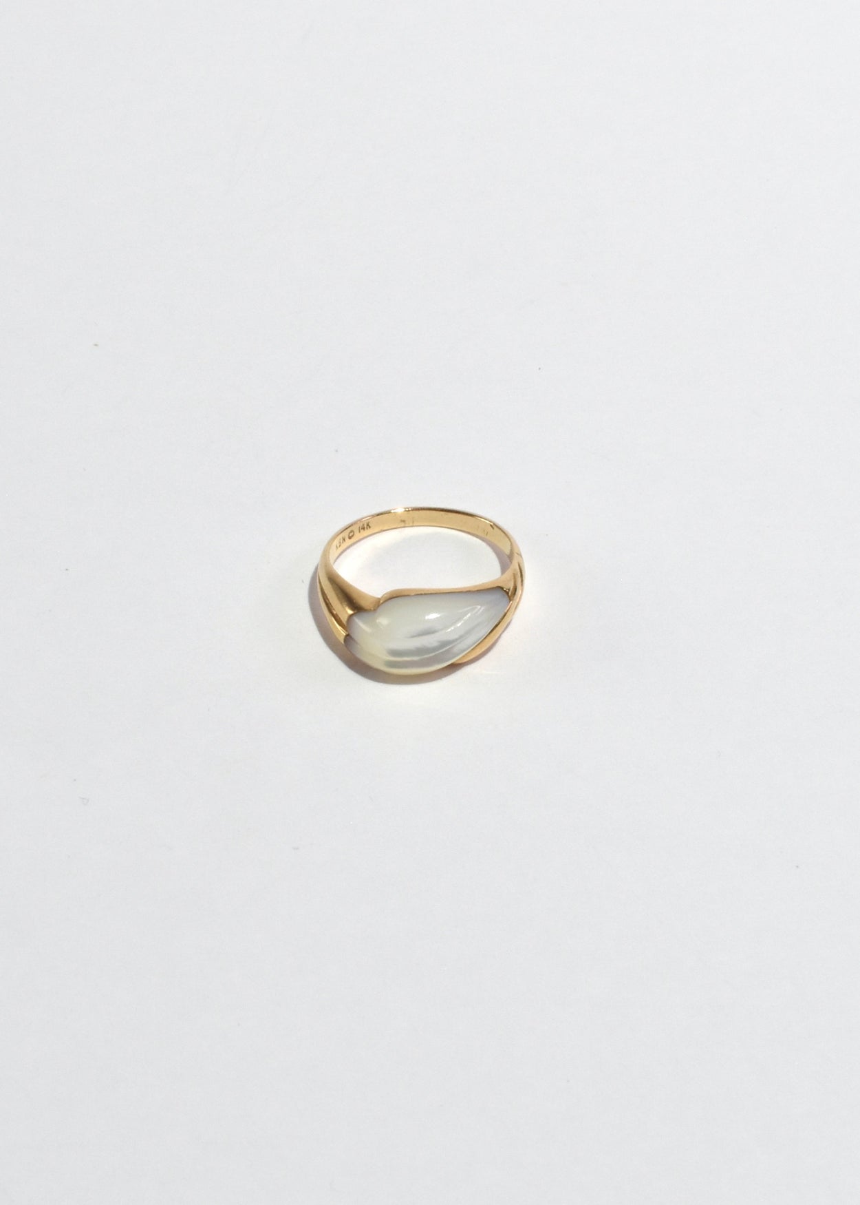 Gold Mother of Pearl Ring