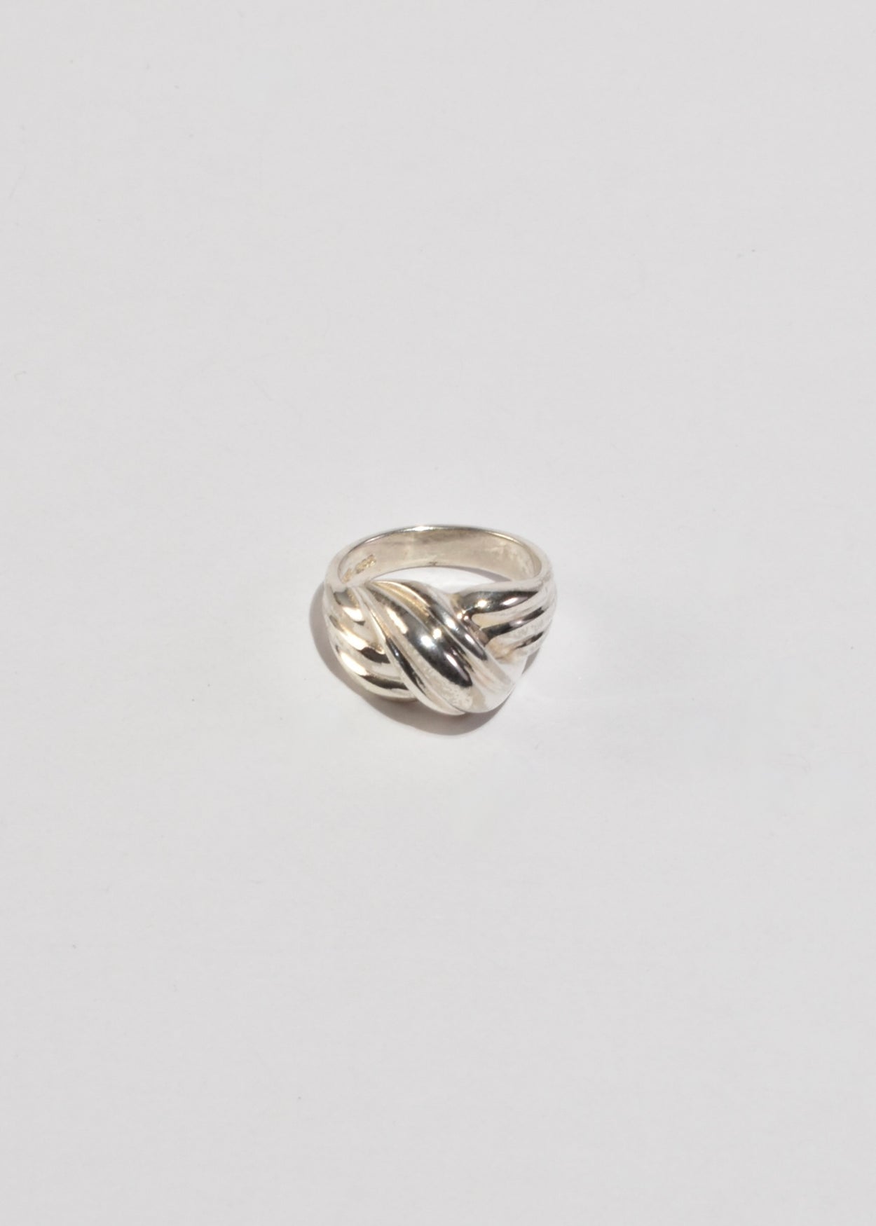 Silver Ribbed Ring