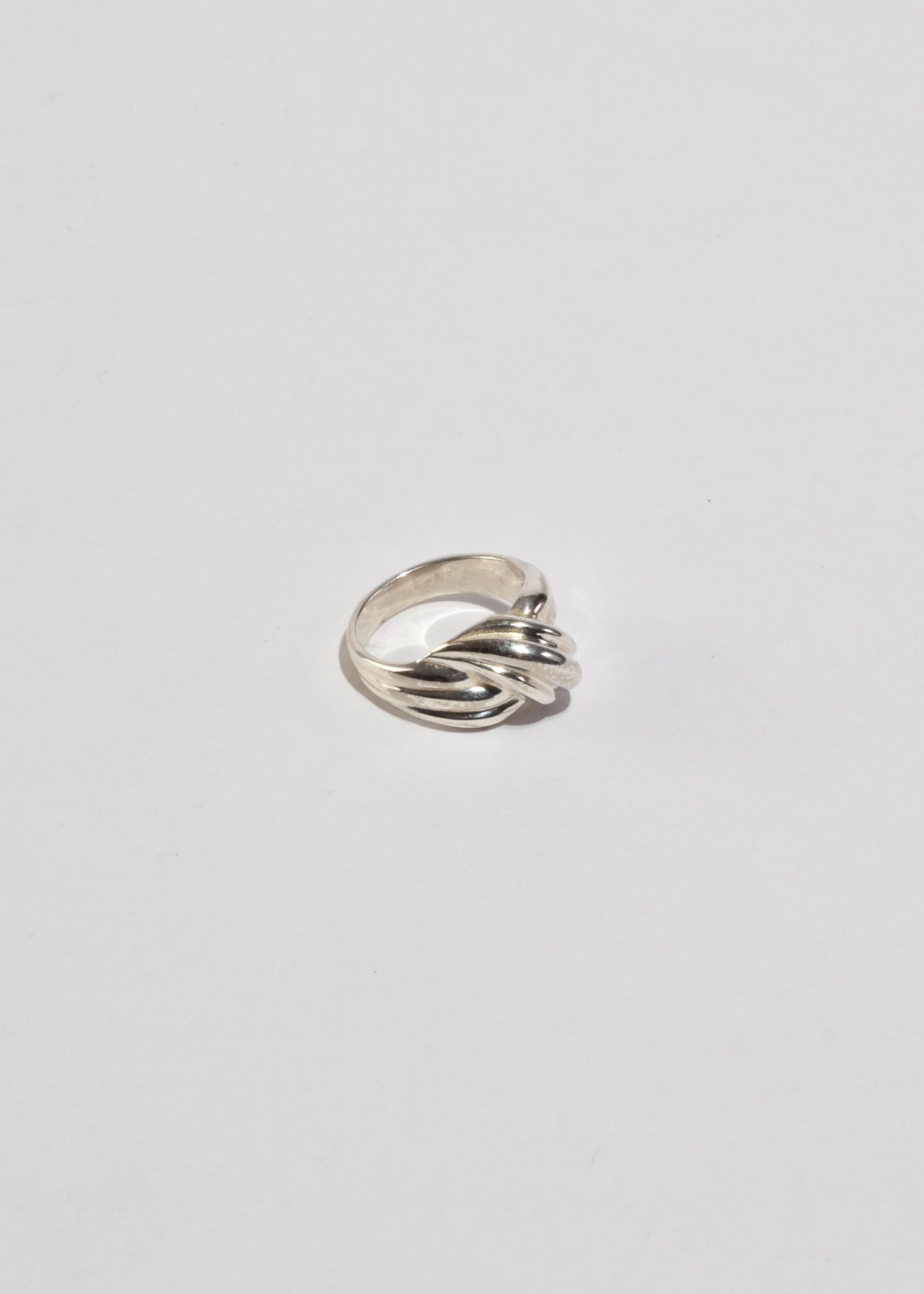 Silver Ribbed Ring