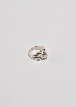 Silver Ribbed Ring