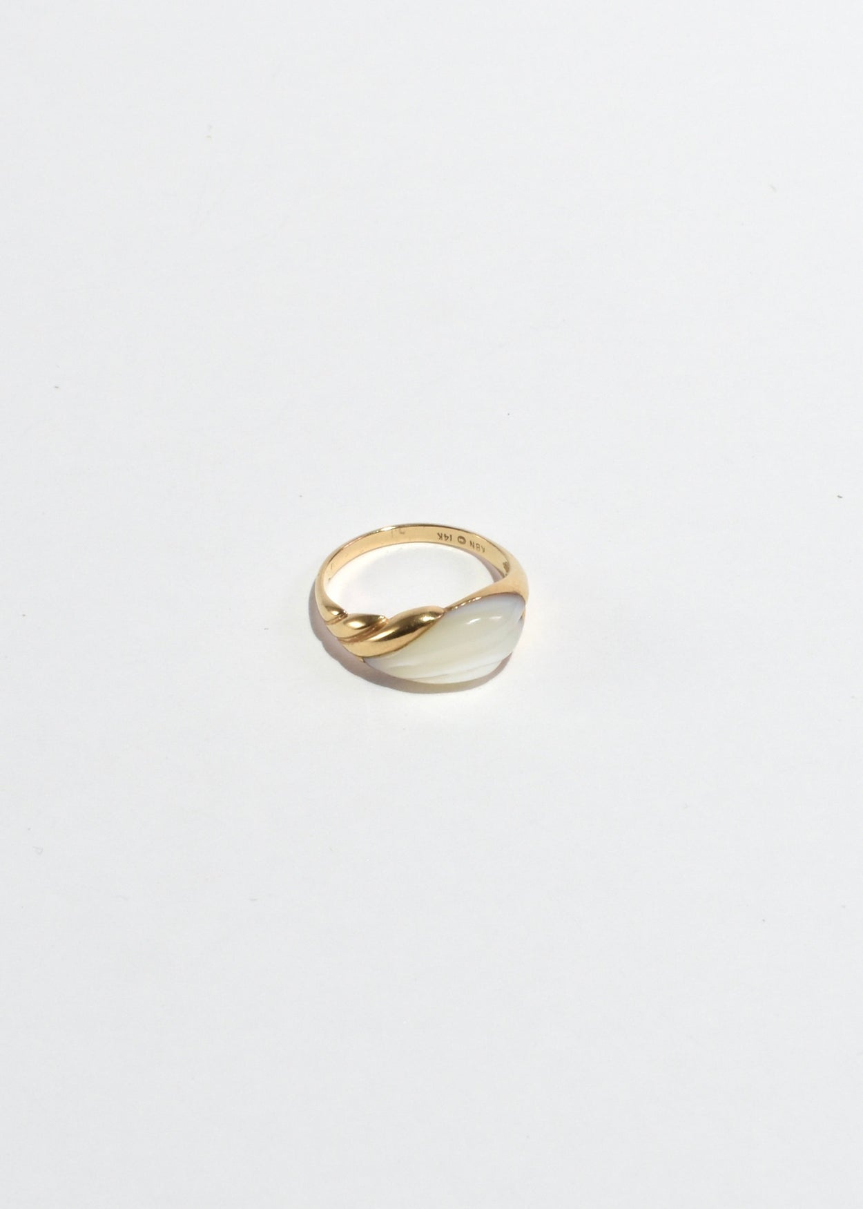 Gold Mother of Pearl Ring