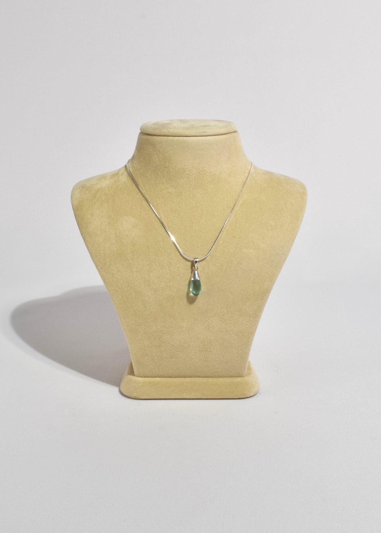 Teal Glass Pendant Necklace