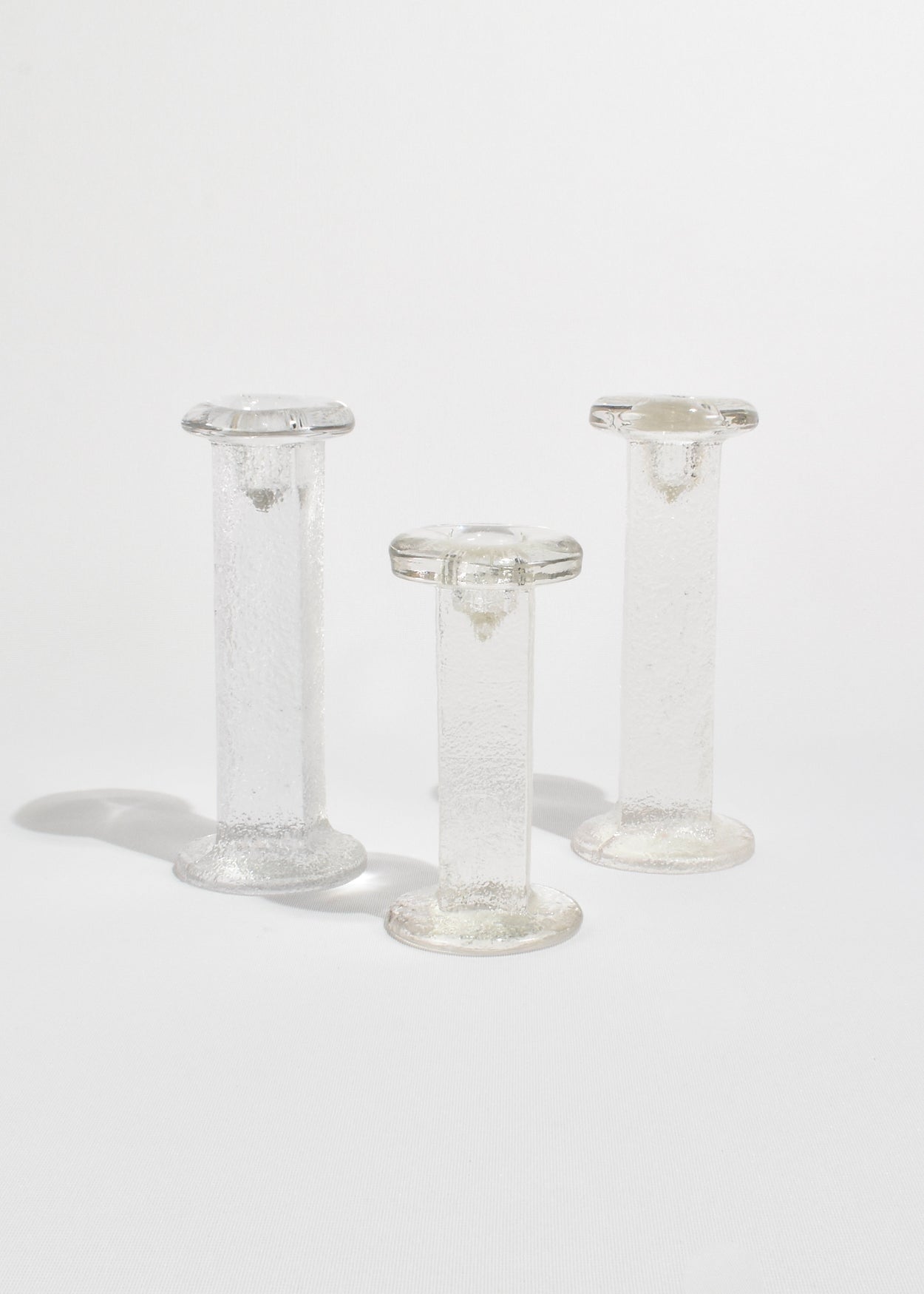 Glass Candleholder Set