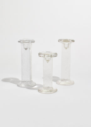 Glass Candleholder Set