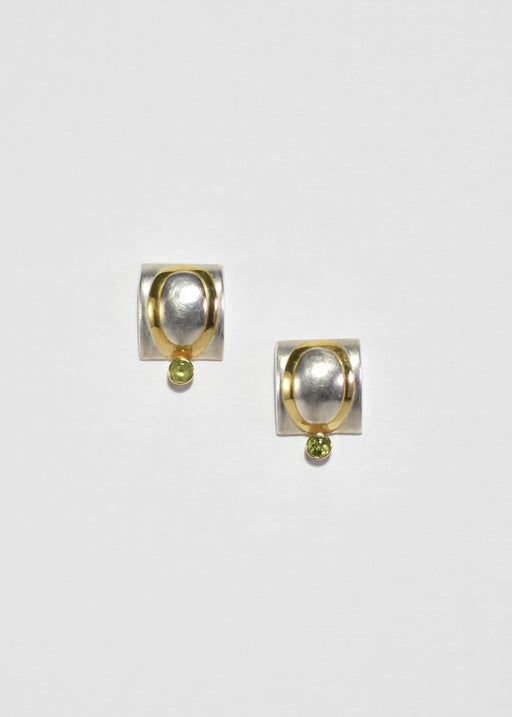 Sculptural Peridot Earrings