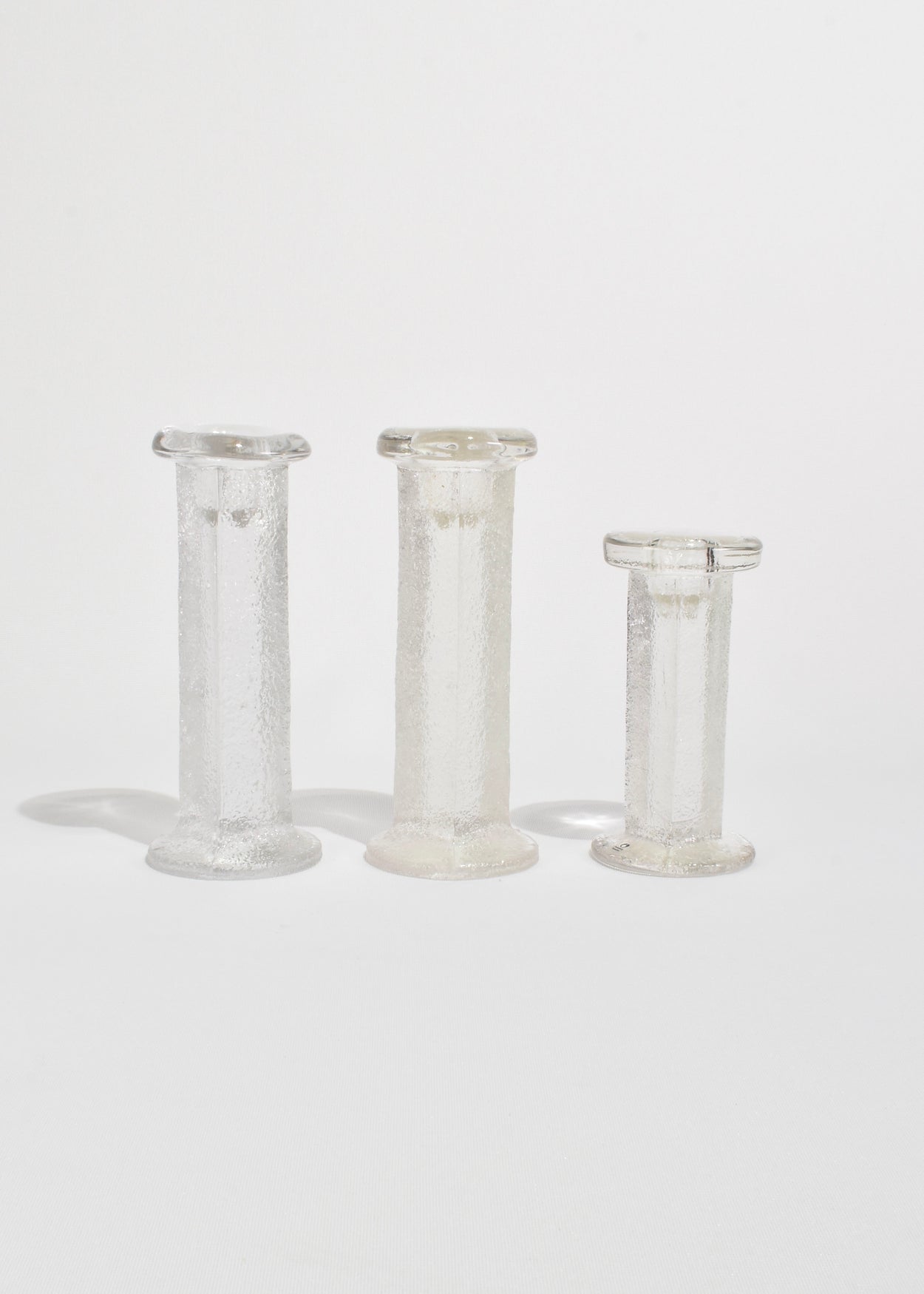 Glass Candleholder Set