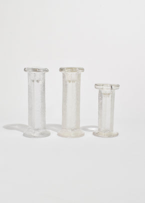 Glass Candleholder Set