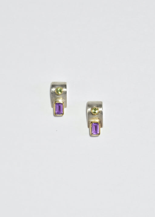 Peridot Amethyst Earrings