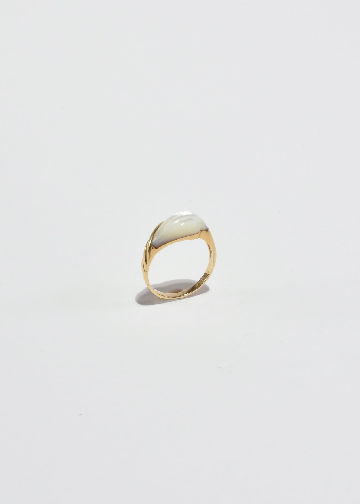 Gold Mother of Pearl Ring