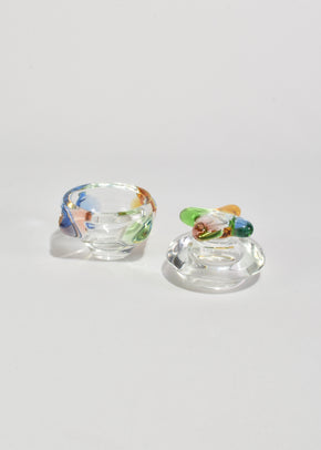 Colorful Glass Lidded Box