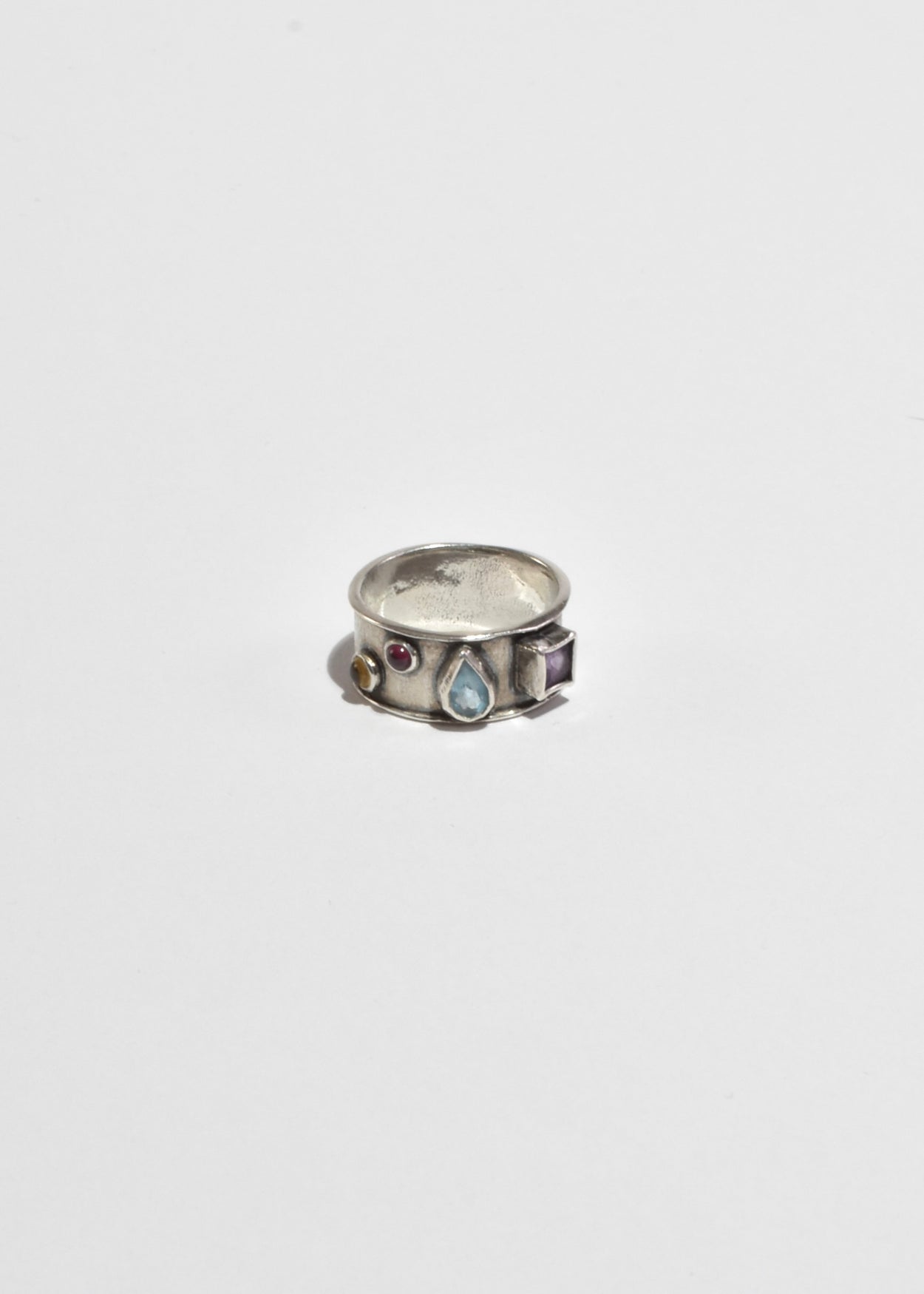 Silver Multi Stone Ring