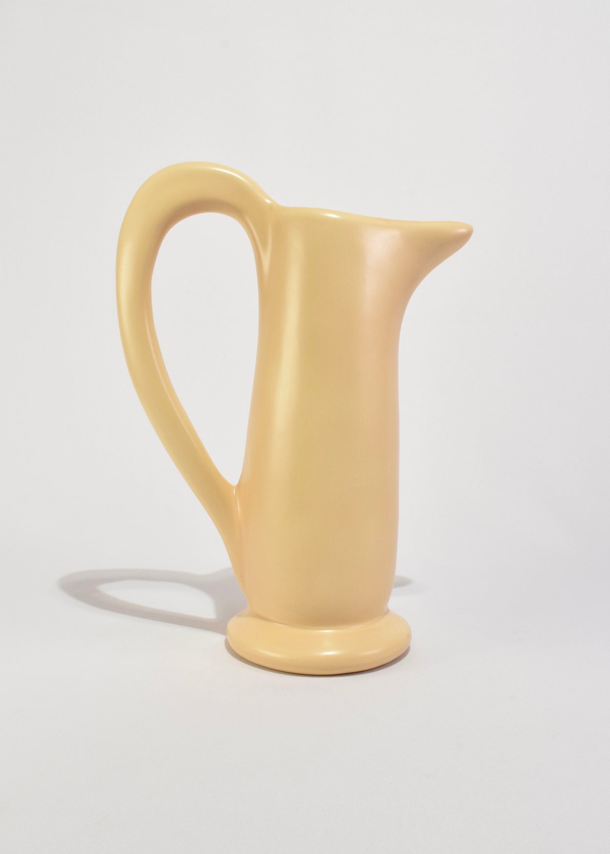 Pale Yellow Ceramic Pitcher