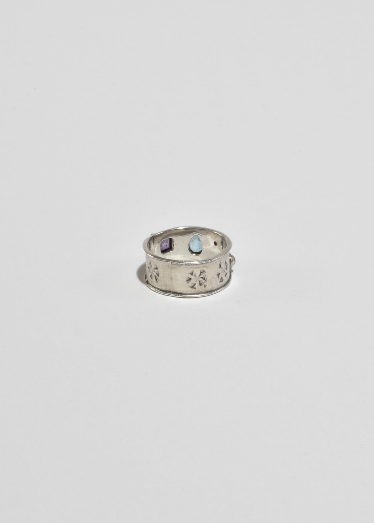 Silver Multi Stone Ring