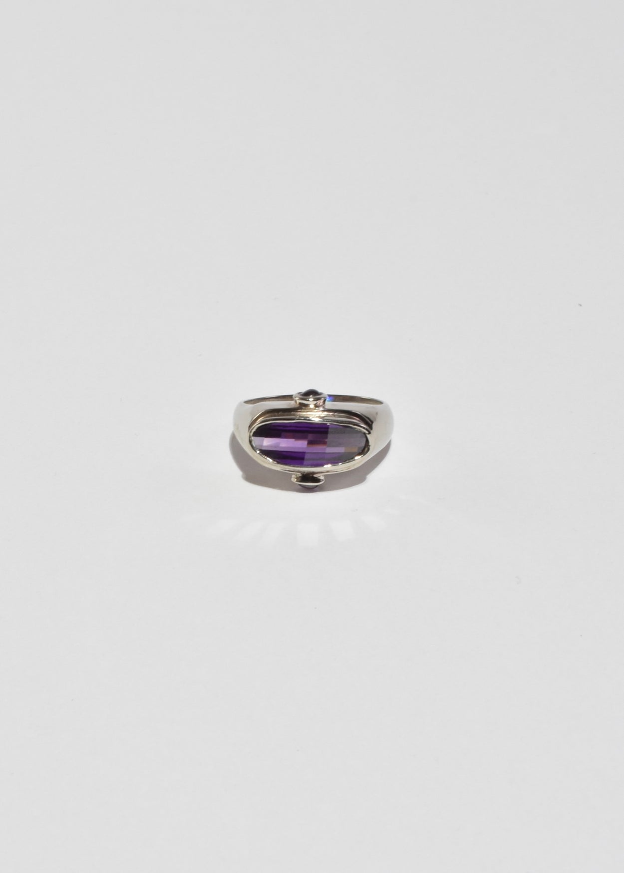 Faceted Modernist Amethyst Ring