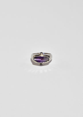 Faceted Modernist Amethyst Ring