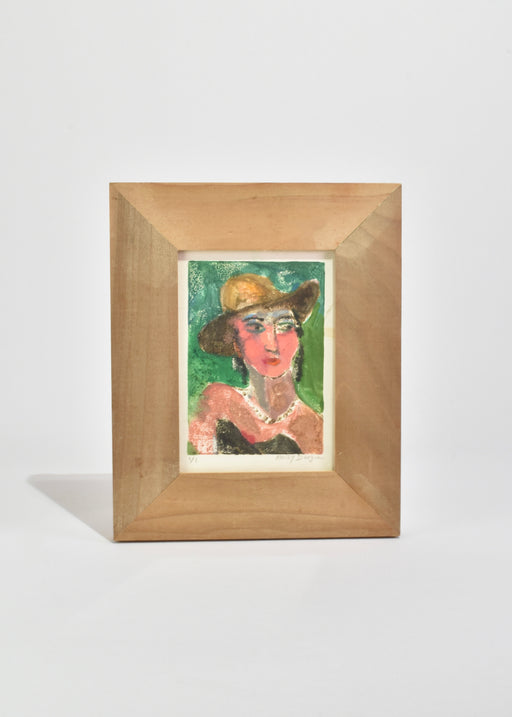 Woman Painting, Framed