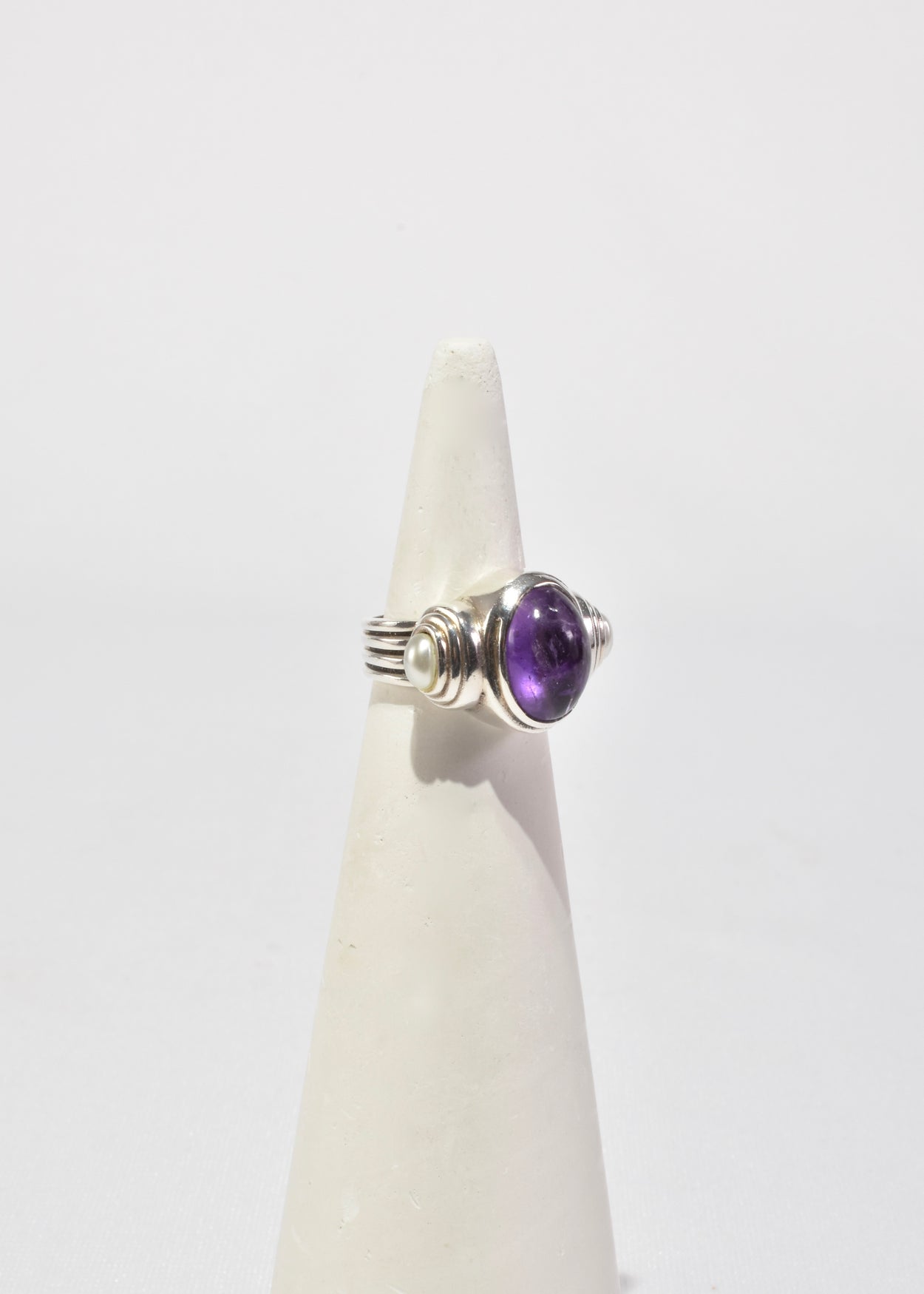 Amethyst Pearl Ring