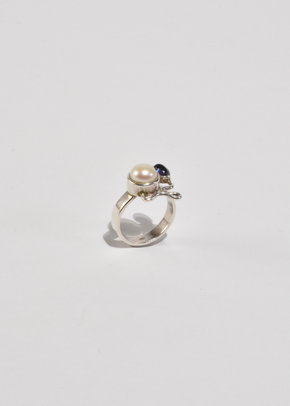 Iolite Pearl Ring