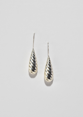 Ribbed Teardrop Earrings