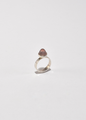 Silver Rose Quartz Ring