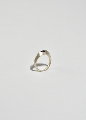 Garnet Ellipse Ring