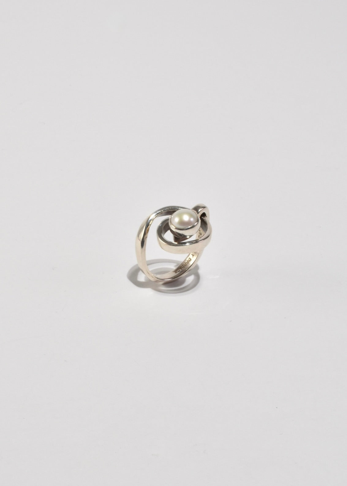 Spiral Pearl Ring