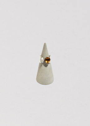 Citrine Pearl Ring