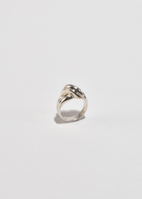 Silver Ribbed Ring