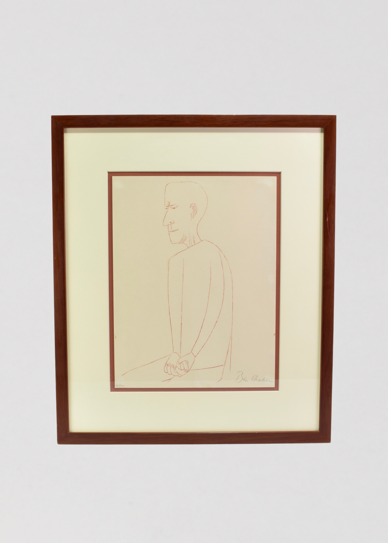 Ben Shahn Lithograph, Framed