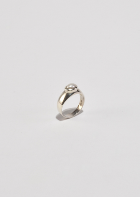 Silver Pearl Ring