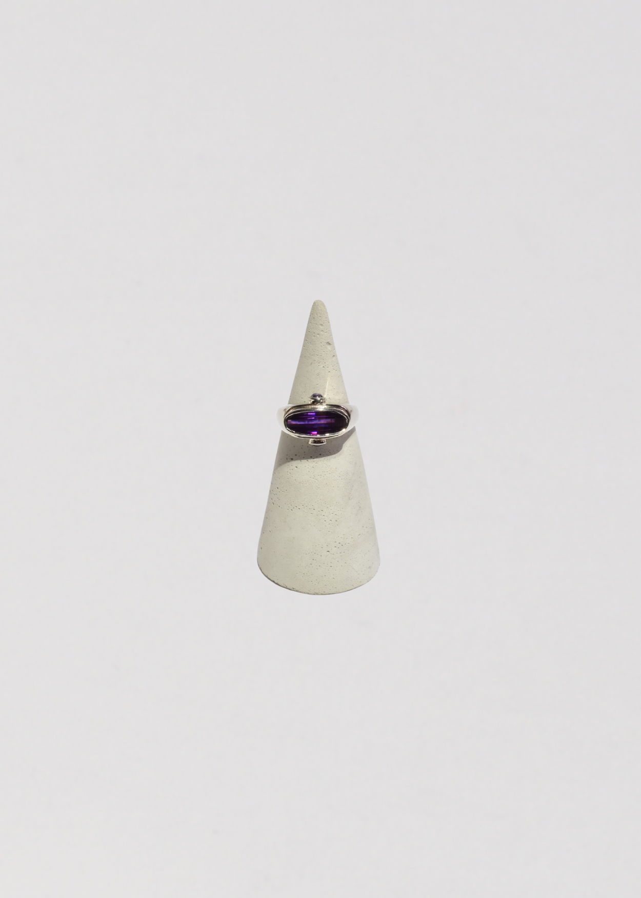 Faceted Modernist Amethyst Ring