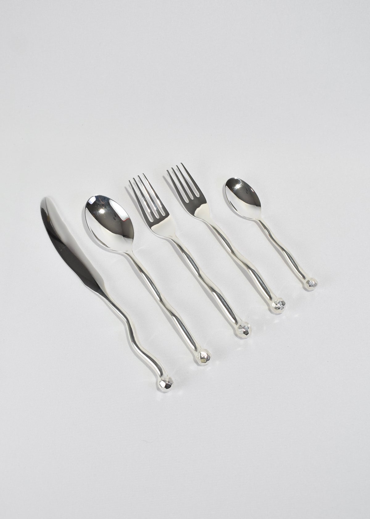 Silver Sphere 5-Piece Flatware Set